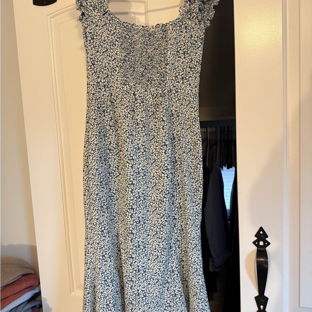 Floral Blue and White Women's Dress